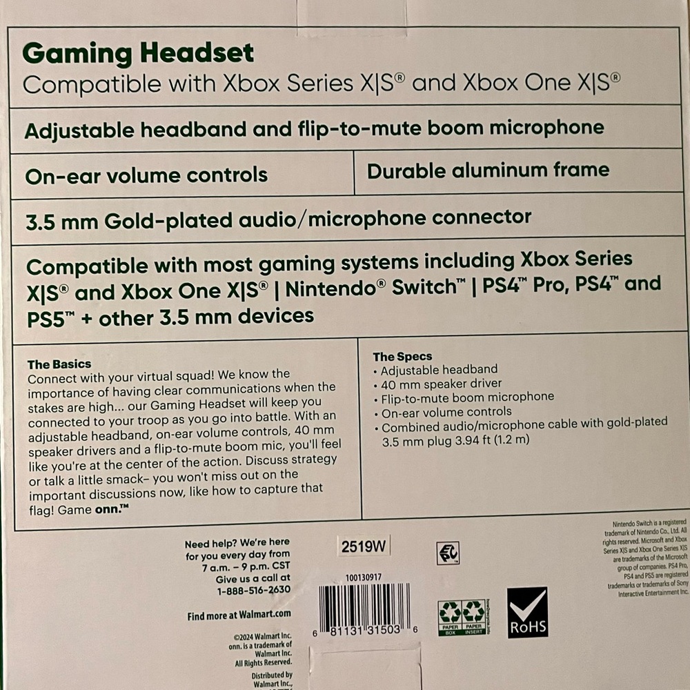 Game Onn Gaming Headset New In Box - Picture 2 of 2